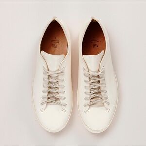 FEIT natural beige classic low top sneakers sewn by hand